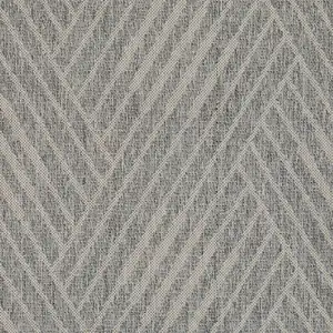 Photo of Gray Geometric Stain Resistant Indoor Outdoor Area Rug