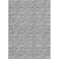 Photo of Gray Geometric Washable Non Skid Indoor Outdoor Area Rug