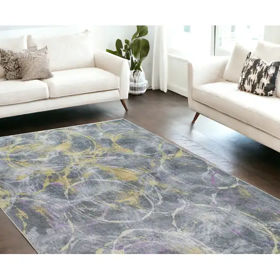 Gray Abstract Dhurrie Area Rug Photo 1