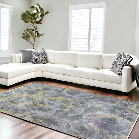 Gray Abstract Dhurrie Area Rug Photo 1