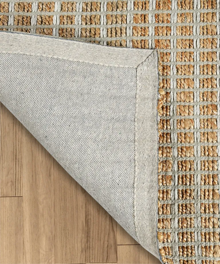 Gray Grid Farmhouse Area Rug Photo 4