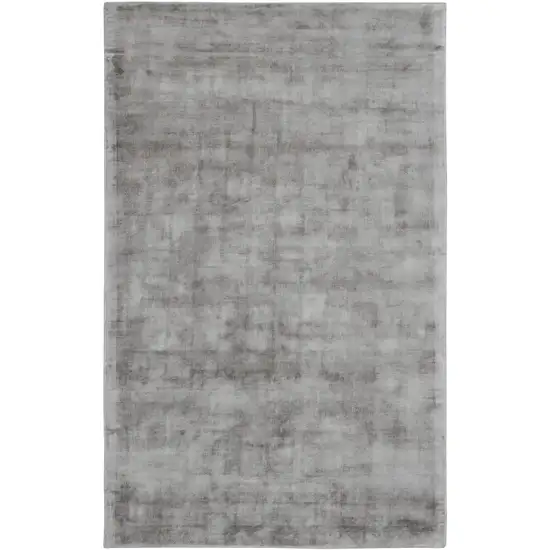 Gray Hand Woven Distressed Area Rug Photo 1