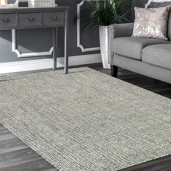 Gray Interwoven Maze Area Rug Photo 8