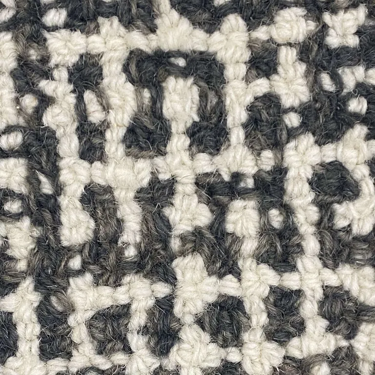 Gray Interwoven Maze Area Rug Photo 2