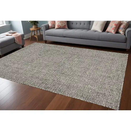 Gray Wool Handmade Area Rug Photo 1