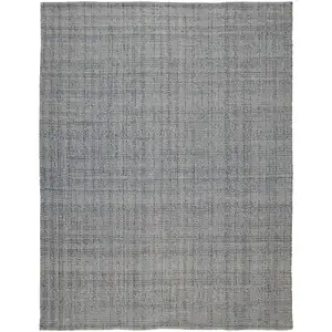 Photo of Gray Ivory And Blue Hand Woven Area Rug