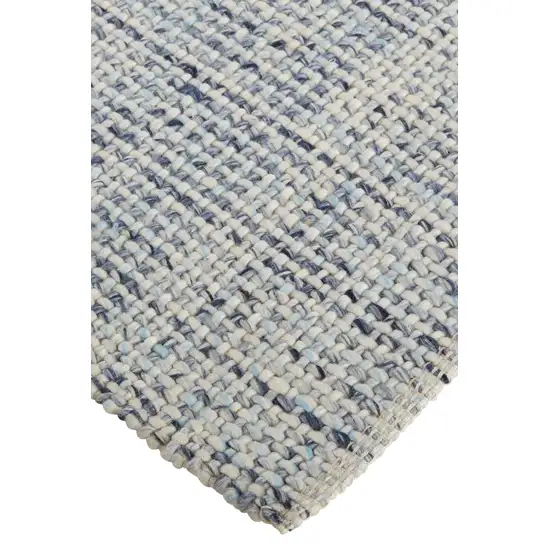 Gray Ivory And Blue Hand Woven Area Rug Photo 3