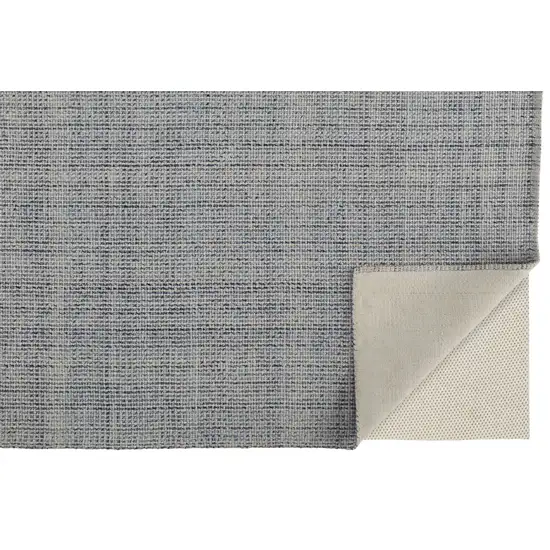 Gray Ivory And Blue Hand Woven Area Rug Photo 4