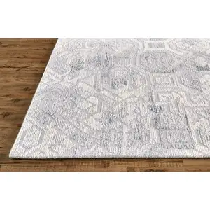 Photo of Gray Ivory And Taupe Wool Abstract Tufted Handmade Area Rug