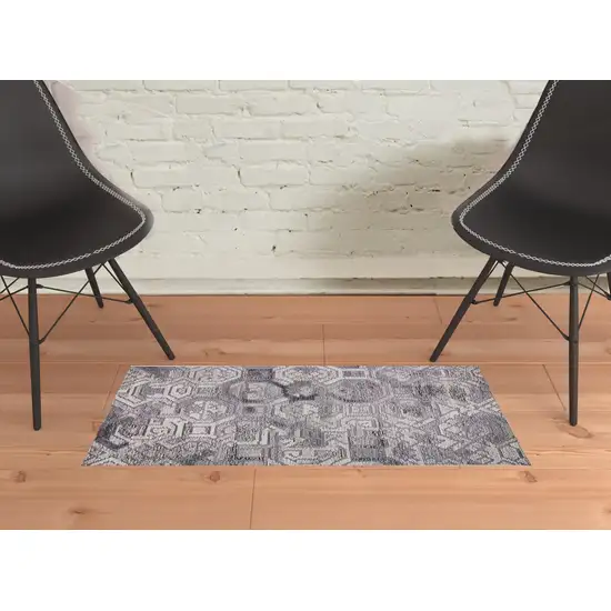 Gray Ivory And Taupe Wool Abstract Tufted Handmade Area Rug Photo 4