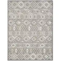 Photo of Gray Ivory Aztec Pattern Indoor Outdoor Area Rug