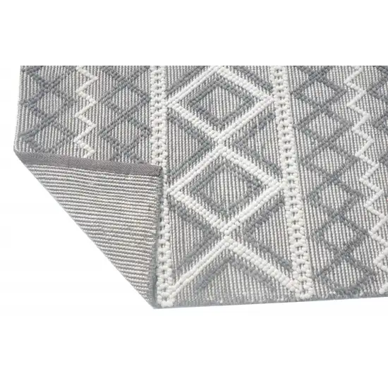 Gray Ivory Diamonds Boho Chic Area Rug Photo 3