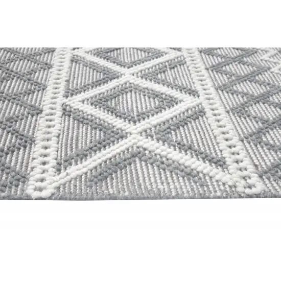 Gray Ivory Diamonds Boho Chic Area Rug Photo 4