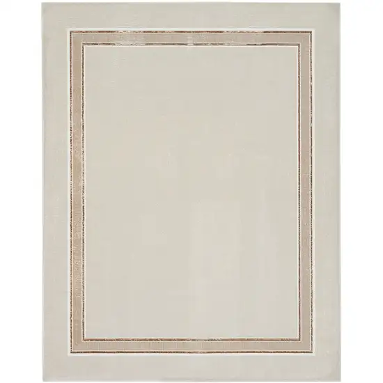 Gray Ivory and Cream Geometric Non Skid Area Rug Photo 5