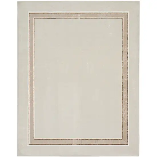 Gray Ivory and Cream Geometric Non Skid Area Rug Photo 2