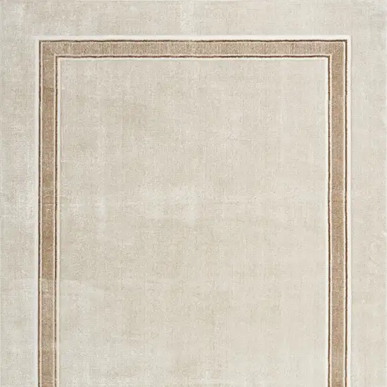 Gray Ivory and Cream Geometric Non Skid Area Rug Photo 6