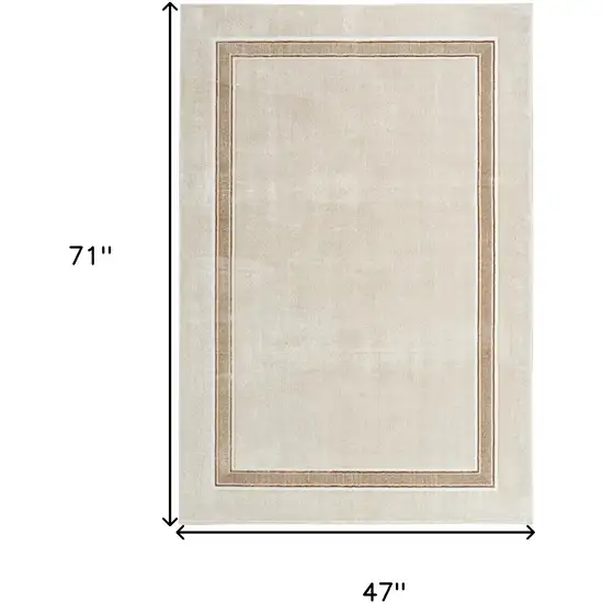 Gray Ivory and Cream Geometric Non Skid Area Rug Photo 3