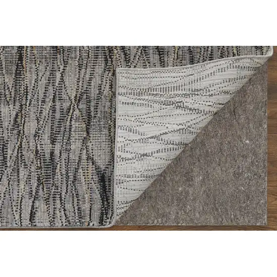 Gray Ivory and Tan Abstract Power Loom Area Rug Photo 9