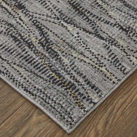 Gray Ivory and Tan Abstract Power Loom Area Rug Photo 8