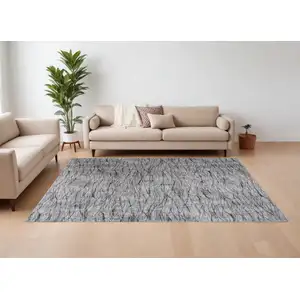 Photo of Gray Ivory and Tan Abstract Power Loom Area Rug