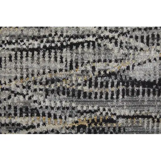 Gray Ivory and Tan Abstract Power Loom Area Rug Photo 9