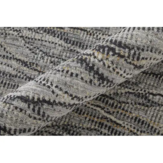 Gray Ivory and Tan Abstract Power Loom Area Rug Photo 9