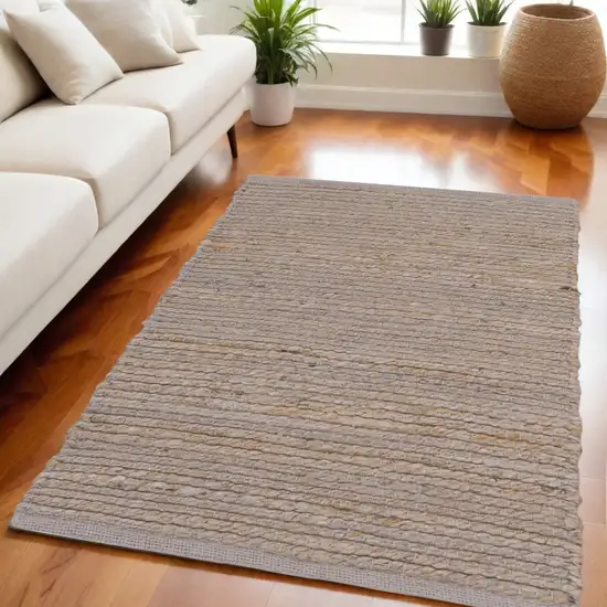 Gray Jute Hand Woven Area Rug Photo 1