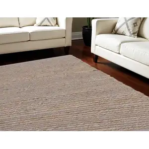 Photo of Gray Jute Hand Woven Area Rug