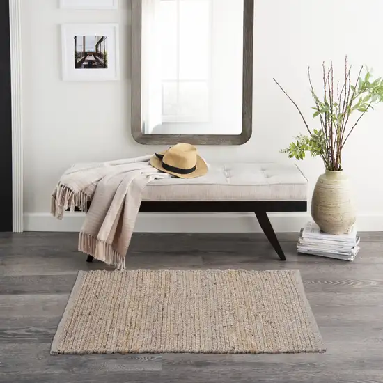 Gray Jute Hand Woven Area Rug Photo 8