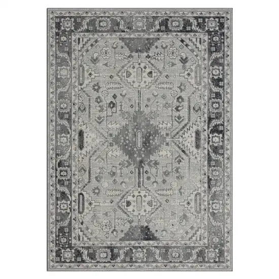 Gray Medallion Area Rug Photo 1