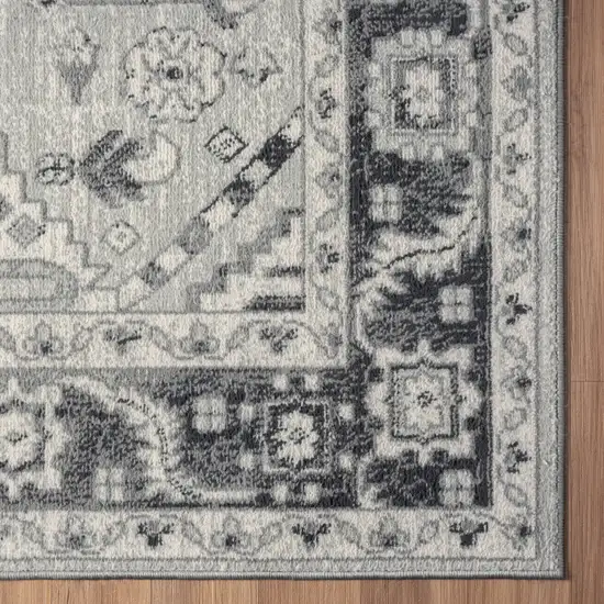 Gray Medallion Area Rug Photo 2