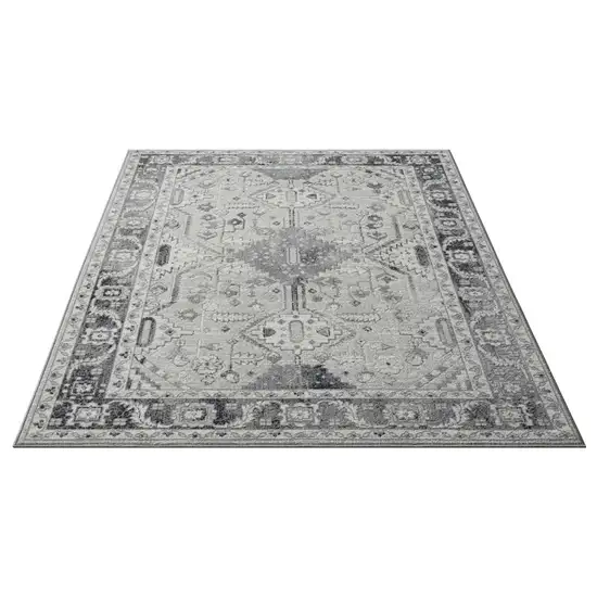 Gray Medallion Area Rug Photo 3