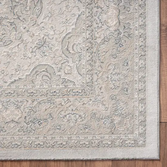 Gray Medallion Area Rug Photo 2