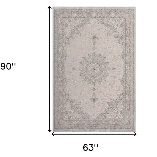 Gray Medallion Area Rug Photo 9