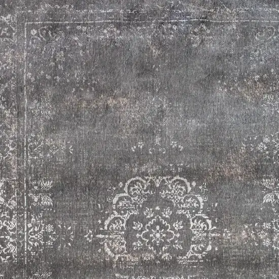 Gray Medallion Non Skid Area Rug Photo 5