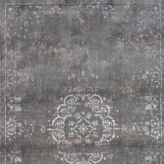 Gray Medallion Non Skid Area Rug Photo 5