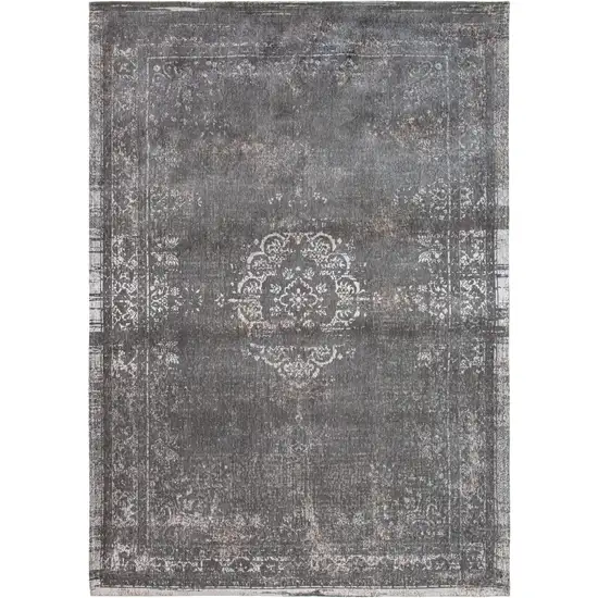 Gray Medallion Non Skid Area Rug Photo 2