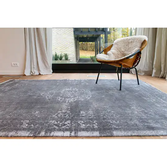 Gray Medallion Non Skid Area Rug Photo 7