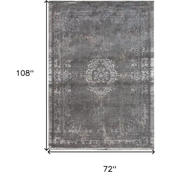 Gray Medallion Non Skid Area Rug Photo 3