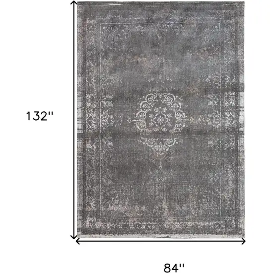 Gray Medallion Non Skid Area Rug Photo 3