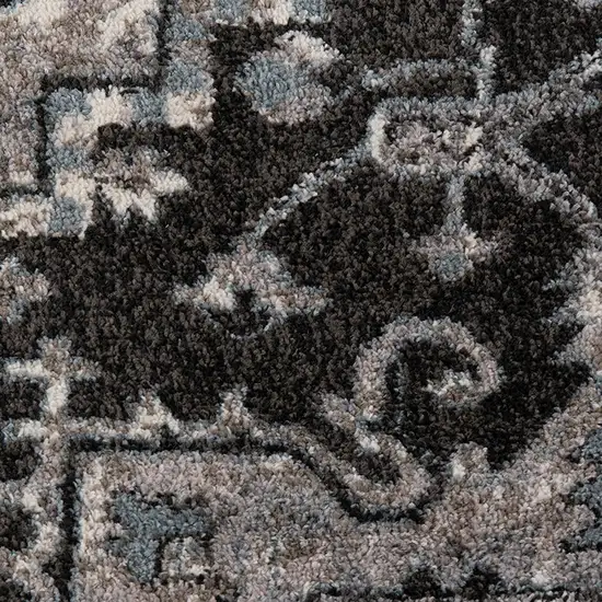 Gray Medallion Power Loom Area Rug Photo 7