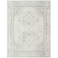 Photo of Gray Medallion Washable Non Skid Area Rug