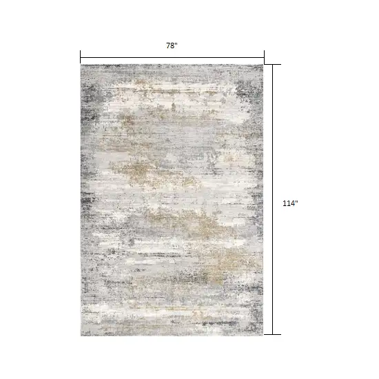 Gray Mod Distressed Strokes Area Rug Photo 1