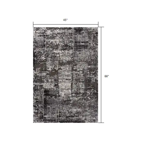 Gray Modern Abstract Area Rug Photo 1