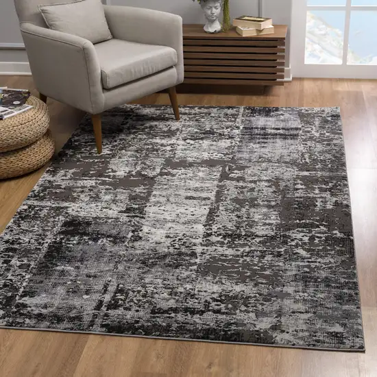 Gray Modern Abstract Area Rug Photo 5