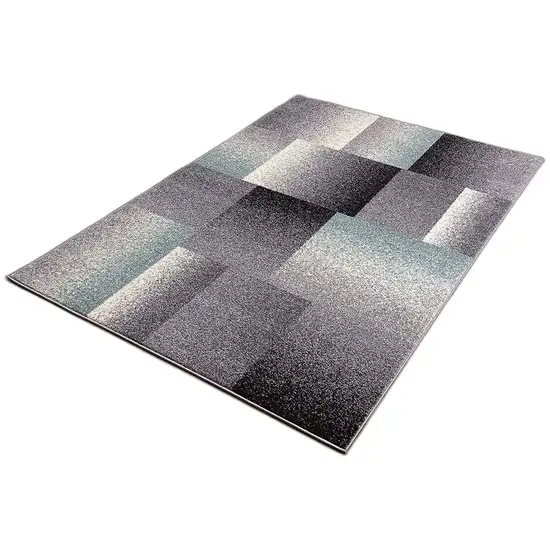 Gray Modern Geometric Area Rug Photo 6