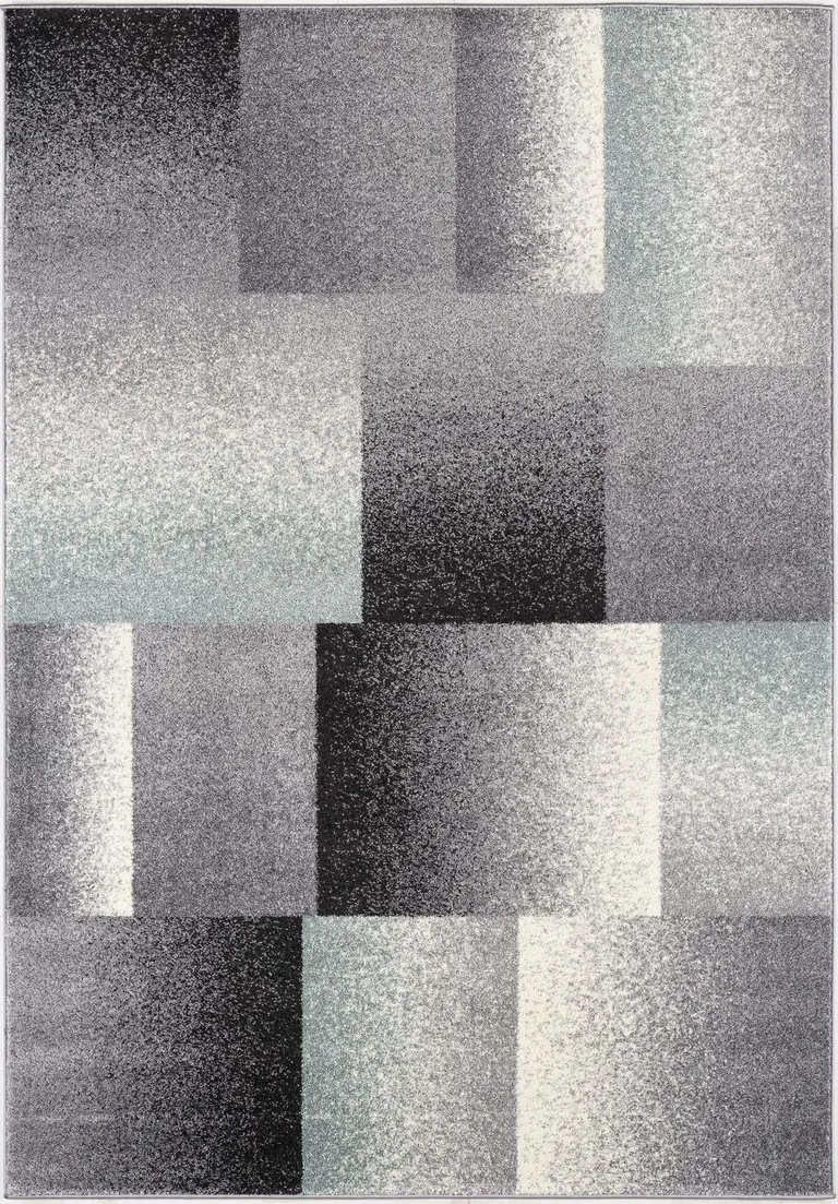 Gray Modern Geometric Area Rug Photo 2