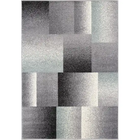 Gray Modern Geometric Area Rug Photo 2