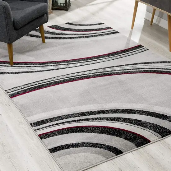 Gray Modern Geometric Area Rug Photo 2