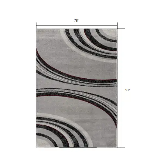 Gray Abstract Dhurrie Area Rug Photo 3